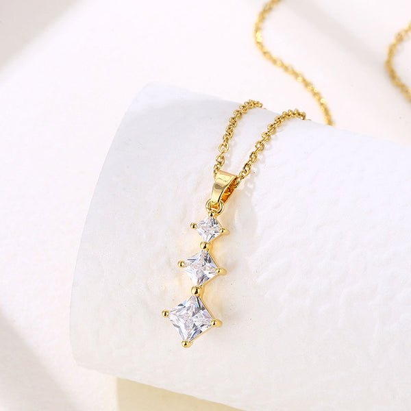 Women Minimalist Geometric Metal Stainless Steel Electroplating Necklaces