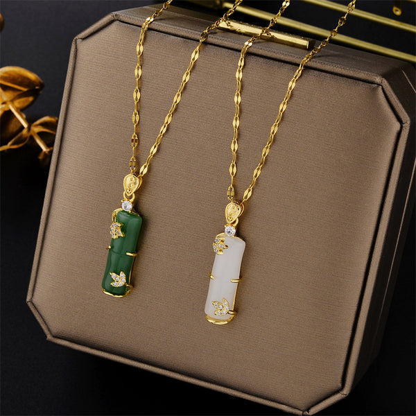 Geometric Titanium Steel 18K Gold Plated Necklaces