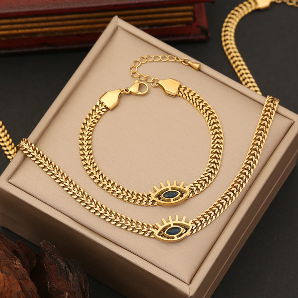 Expressive Eye Stainless Steel Electroplating Necklaces