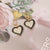 Women Fashion Heart Alloy Oil Dripping Earrings