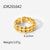 Women IG Style Stainless Steel 18K Gold Plated Rings