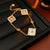 Women Luxurious Flower Rhombus Flower Zircon Inlay Bracelets