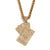 Fashion Poker Geometric Stainless Steel Electroplating Necklaces