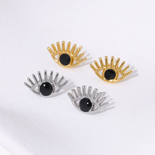 Expressive Eye Stainless Steel Electroplating Stud Earrings