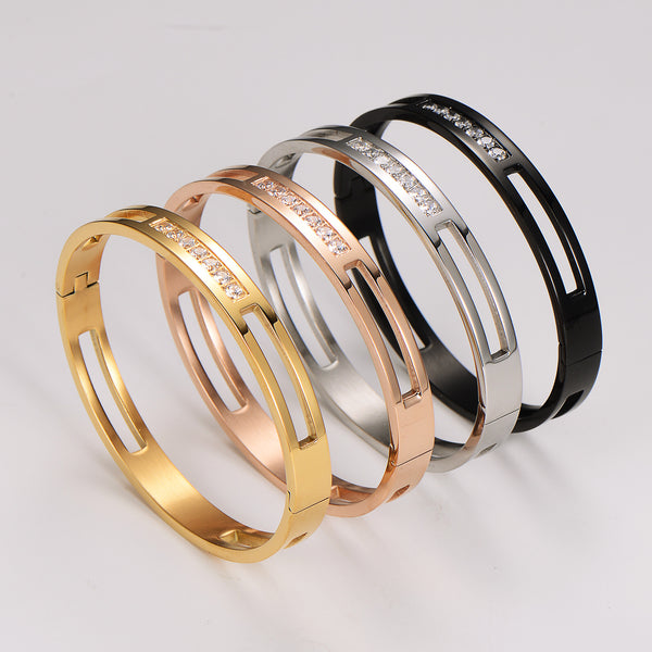 Minimalist Chain Stainless Steel Electroplating Bangles