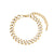 Women Fashion Stripe Geometric Stainless Steel 18K Gold Plated Bracelets