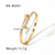 IG Style Circle Asymmetrical Tennis / Diamond Line Stainless Steel Electroplating Bangles