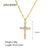 IG Style Cross Geometric Stainless Steel 18K Gold Plated Necklaces