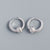 925 Sterling Silver Fashion Round Geometric Silver Diamond Inlay Stud Earrings