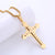 Retro Unisex Vintage Cross Cross Titanium Steel Diamond Inlay Pendants