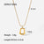 IG Style Geometric Stainless Steel 18K Gold Plated Necklaces