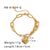 Women IG Style Heart Heart Geometric Stainless Steel Electroplating Bracelets