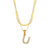 Fashion Stripe Number Text Letter Stainless Steel 18K Gold Plated Necklaces