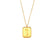 Fashion Quadrilateral Flower Stainless Steel 18K Gold Plated Necklaces