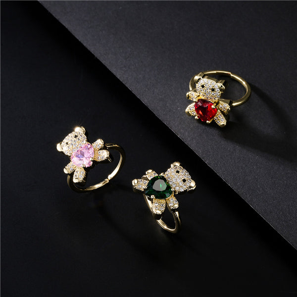 IG Style Women Geometric Copper Inlay Rings