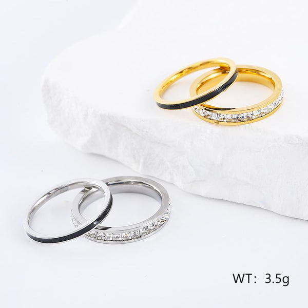 Fashion Round Stainless Steel Electroplating Rings