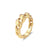 Women Fashion Irregular Geometric Stainless Steel 18K Gold Plated Rings