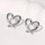 Minimalist Heart Stainless Steel Electroplating Stud Earrings