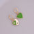 Women Retro Metal Vintage Heart Alloy Oiling Earrings