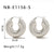 IG Style Irregular Pleated Geometric Stainless Steel Electroplating Earrings