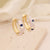 Women Retro Vintage Eye Copper Oil Dripping Earrings