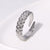 Expressive Twisted Geometric Stainless Steel Electroplating Rings