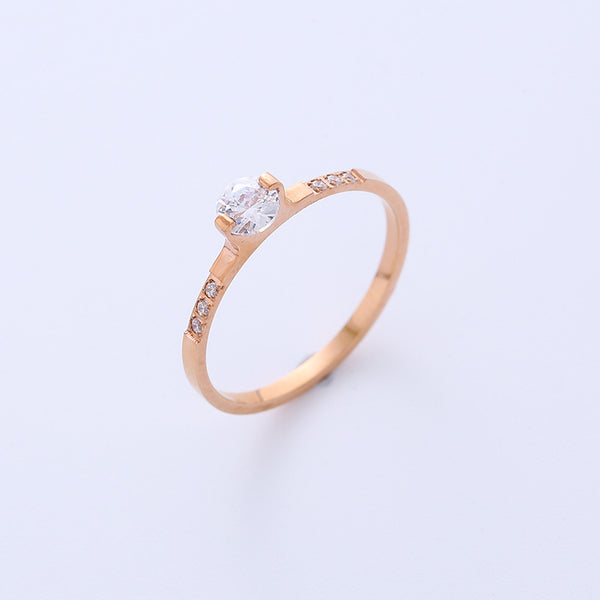 Women Korean Heart Stainless Steel Rings