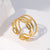 Women Chain Geometric Stainless Steel Electroplating Rings