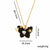 Bowknot Geometric Titanium Steel 18K Gold Plated Necklaces