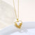 Women Minimalist Geometric Metal Heart Stainless Steel Electroplating Necklaces