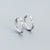 925 Sterling Silver Stripe Geometric Silver Earrings