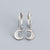 925 Sterling Silver Korean Moon Silver Diamond Inlay Stud Earrings