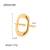 IG Style Circle Geometric Stainless Steel 18K Gold Plated Rings