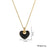 Heart Geometric Titanium Steel 18K Gold Plated Necklaces