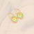 Women IG Style Heart Copper Stud Earrings