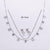 Minimalist Plant Star Sun Moon Stainless Steel Diamond Inlay Jewelry Sets