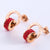 Moderate Luxury Tennis / Diamond Line Circle Stainless Steel Electroplating Stud Earrings