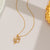 Korean Letter Text Number Titanium Steel 18K Gold Plated Necklaces