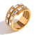 Expressive Fashion Circle Geometric Stainless Steel 18K Gold Plated Rings