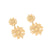 Fashion Little Daisy Sunflower Flower Stainless Steel Electroplating Earrings