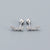 925 Sterling Silver Korean Geometric Silver Diamond Inlay Stud Earrings