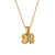 Fashion Quadrilateral Geometric Stainless Steel 18K Gold Plated Necklaces