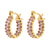 Fashion Circle Geometric Stainless Steel 18K Gold Plated Earrings