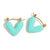 Fashion Heart Geometric Stainless Steel 18K Gold Plated Earrings