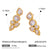 IG Style Tennis / Diamond Line Stainless Steel 18K Gold Plated Earrings