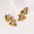 Cute Heart Stainless Steel Electroplating Stud Earrings