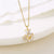 Women Minimalist Geometric Metal Flower Stainless Steel Electroplating Necklaces