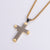 Sporty Cross Stainless Steel Electroplating Pendants