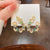 Korean Letter Letter Number Text Zircon Zircon Inlay Earrings