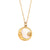 Fashion Round Geometric Stainless Steel 18K Gold Plated Necklaces